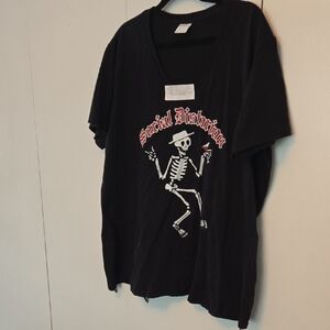Black Skeleton Graphic Kids T-Shirt